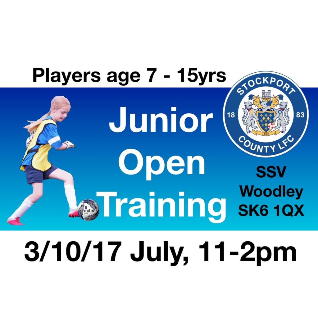 Junior Open Training Dates Announced 
